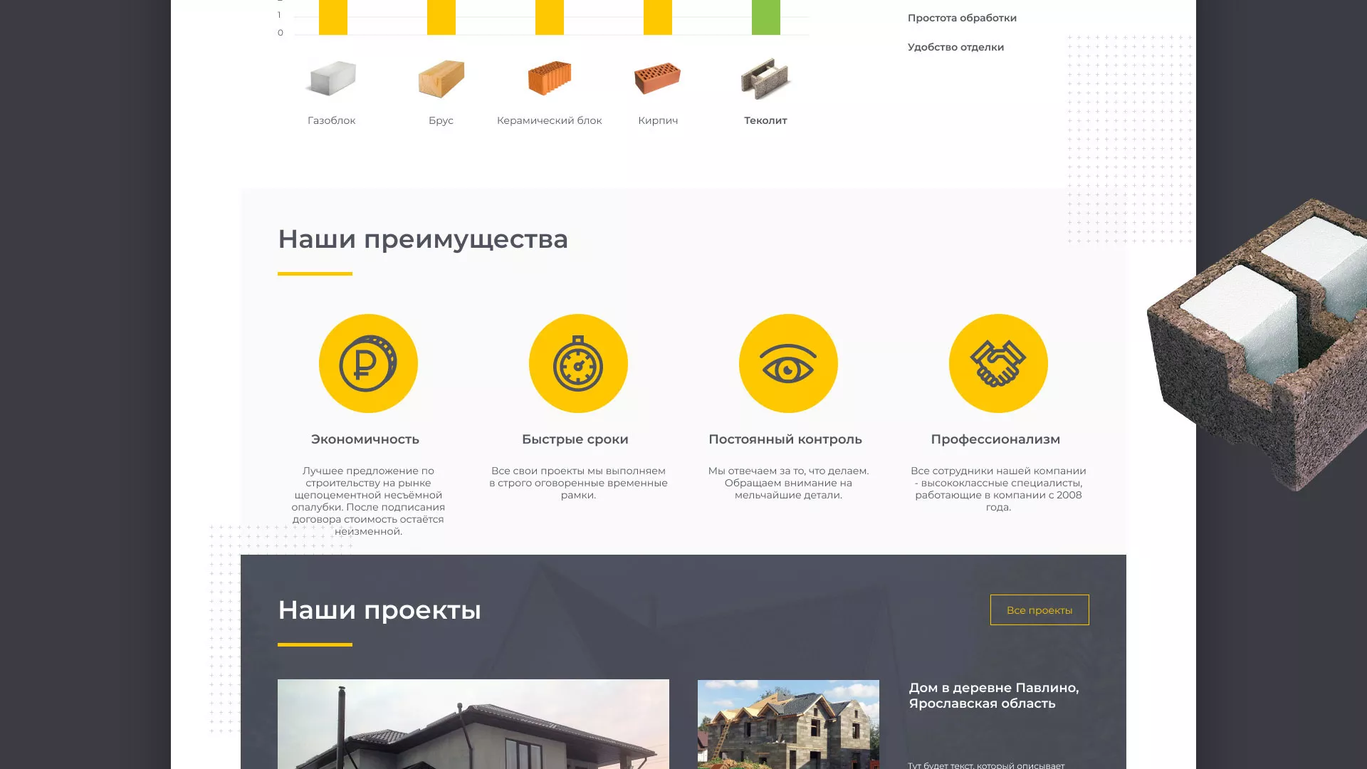 Создание сайта для строительной компании «ЭКОДОМ» в Урае